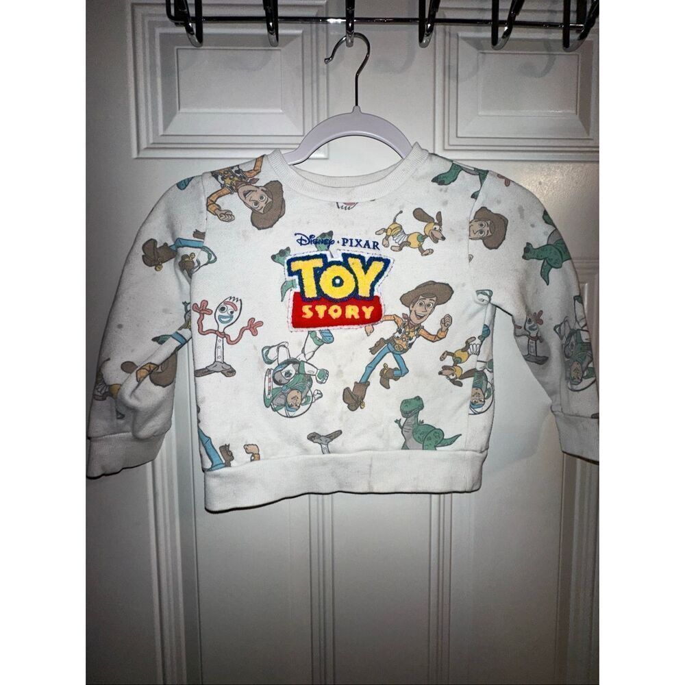 Toddler Boys' Disney Toy Story Fleece Sweatshirt - Off-White 4T